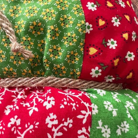 Handmade Cottagecore Fabric Wreath 17” - Picture 3 of 8